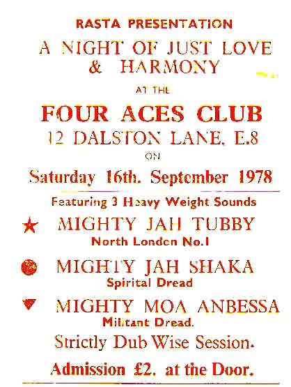 Jah Tubbys @ 4 Aces